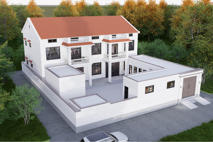 山东菏泽徐家二层欧式自建别墅	