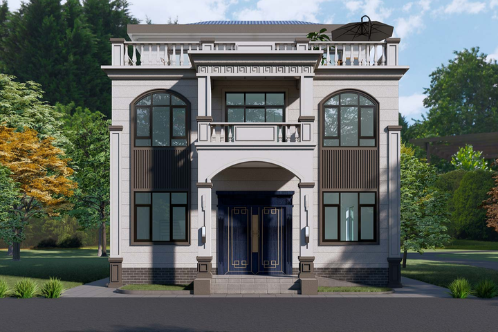 湖南永州陈家三层欧式自建别墅