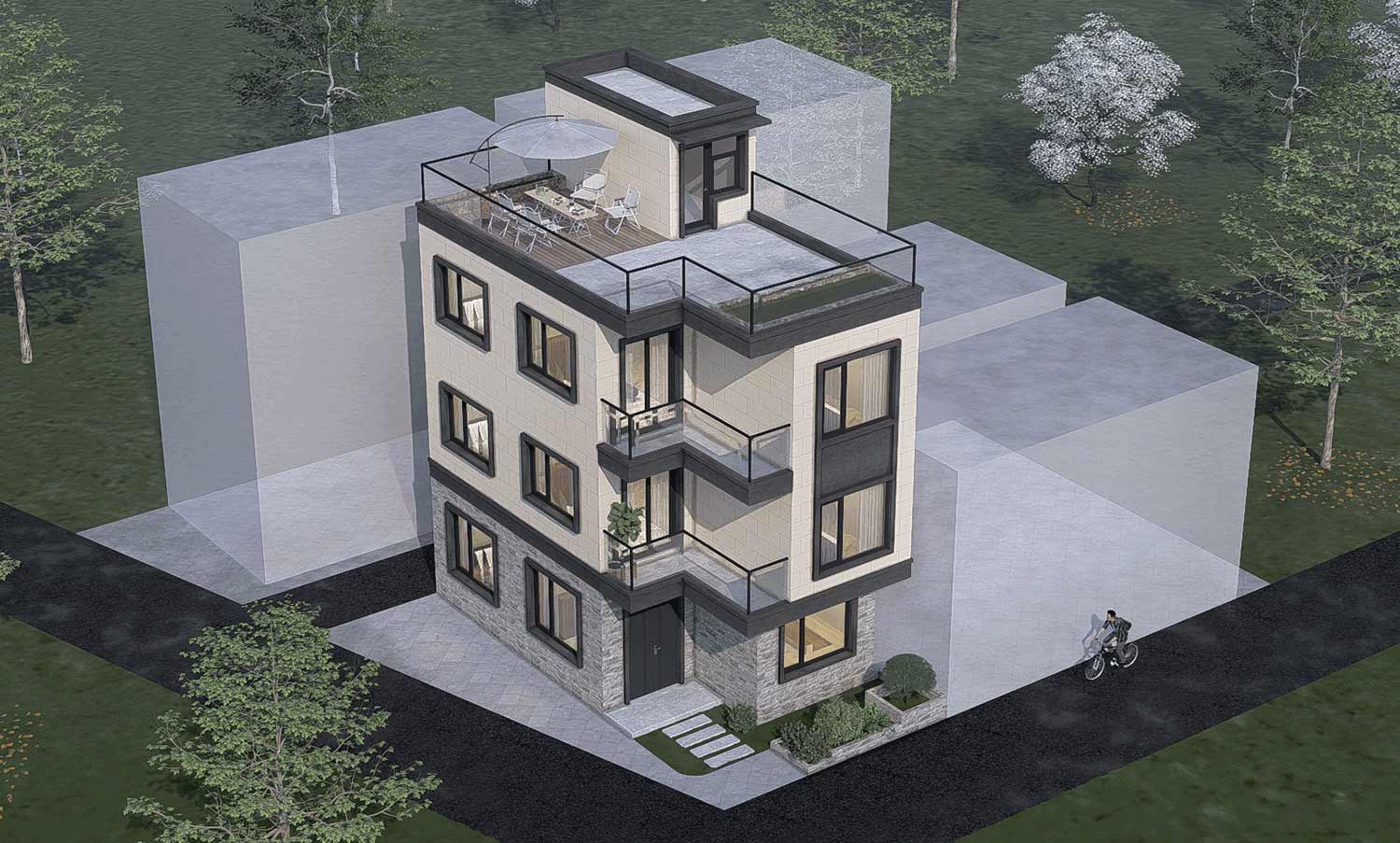 广东佛山潘家四层现代别墅