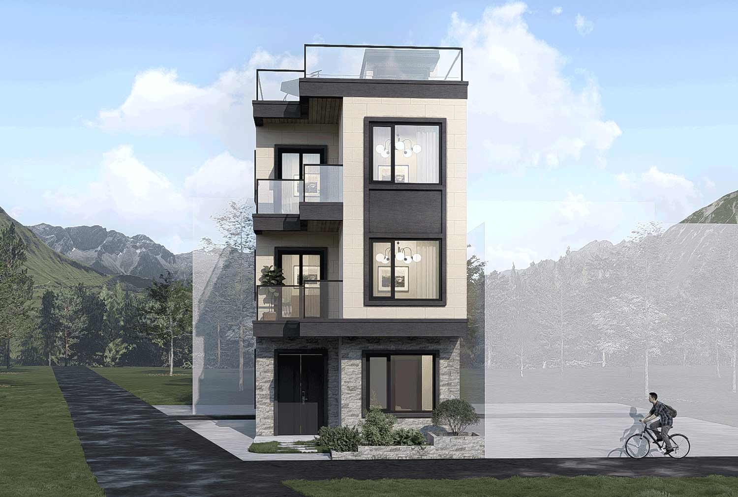 广东佛山潘家四层现代别墅