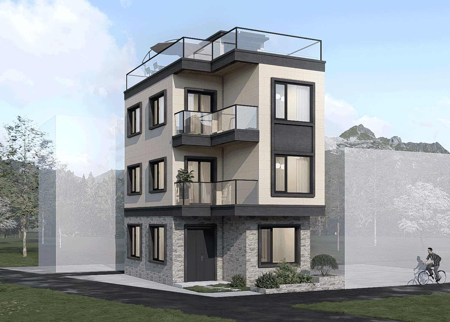 广东佛山潘家四层现代别墅