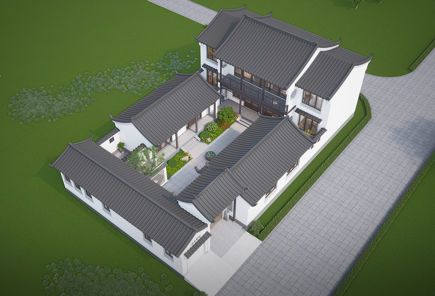 河北邯郸钱家二层中式别墅