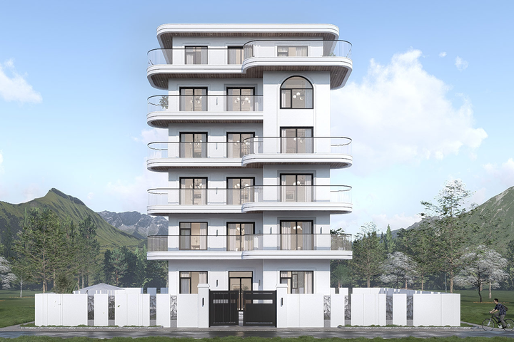 广西北海柯家六层现代别墅