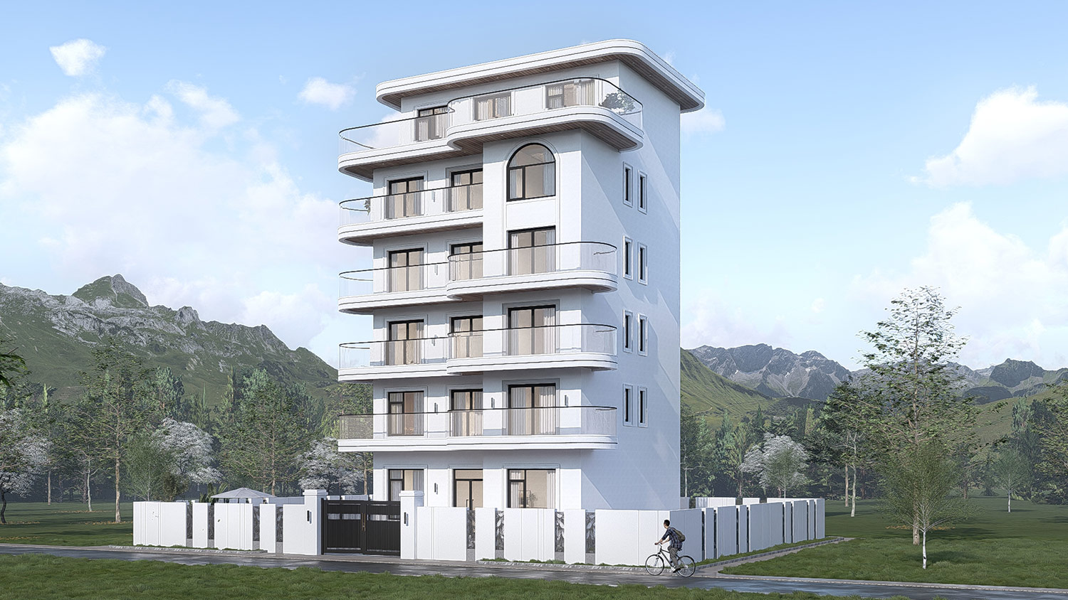 广西北海柯家六层现代别墅