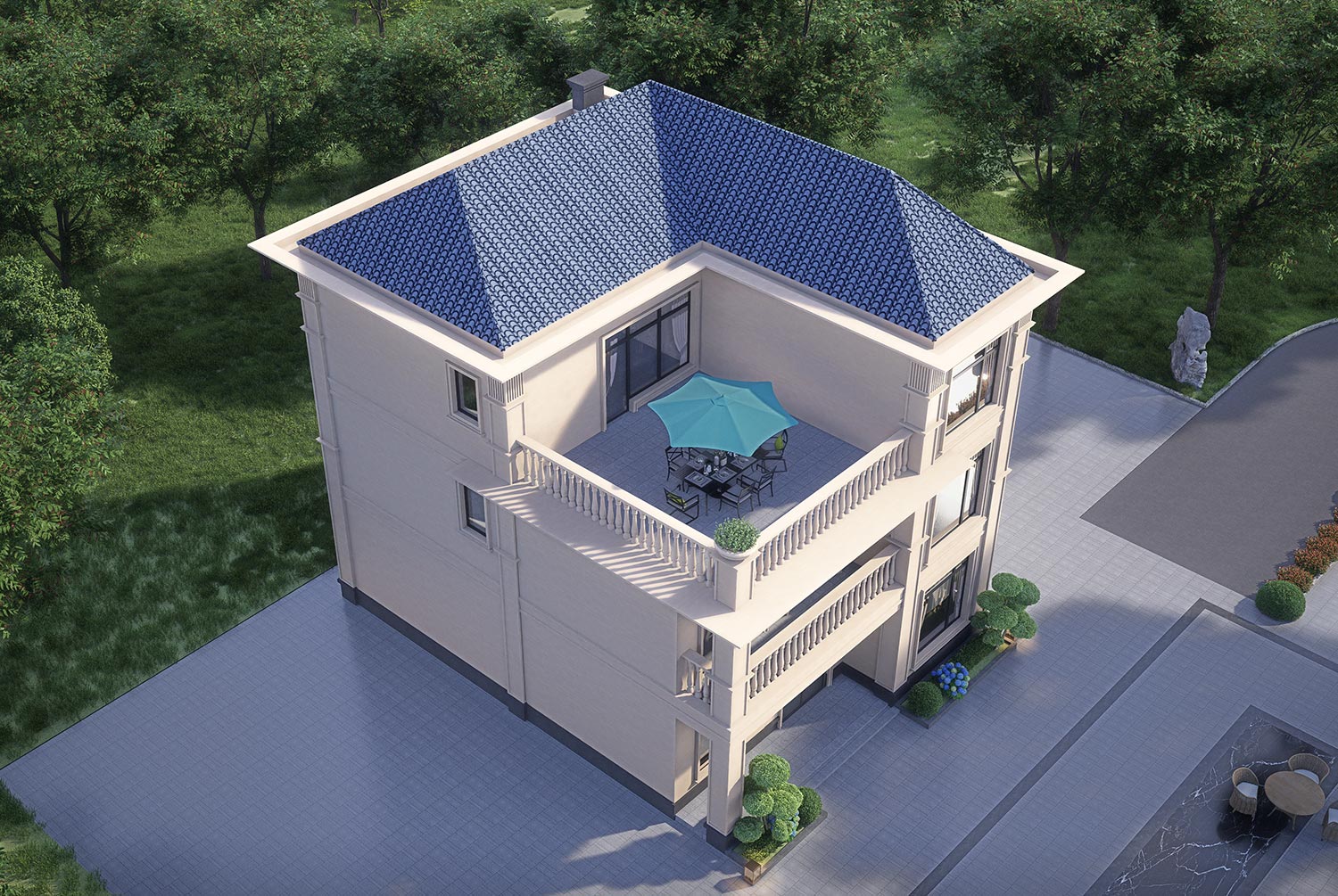 江西赣州曾家三层欧式自建别墅	