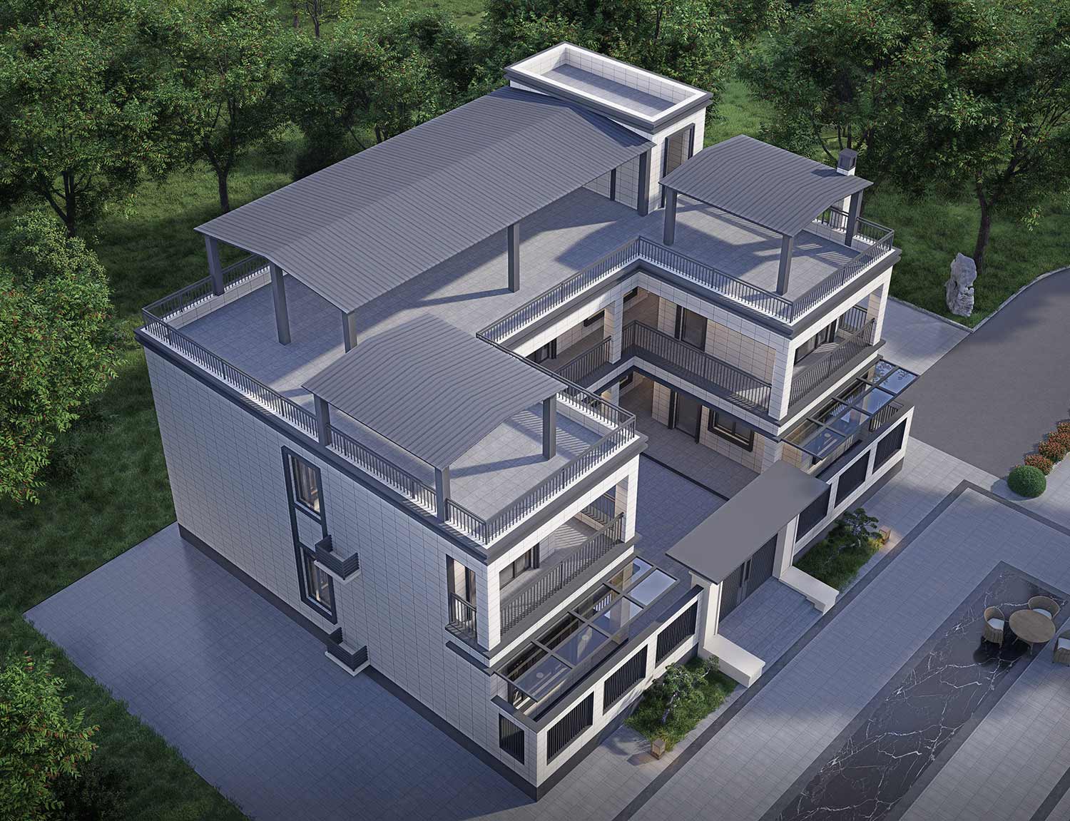 湖南衡阳封家二层新中式自建别墅