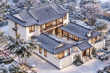 湖北孝感刘家二层三合院