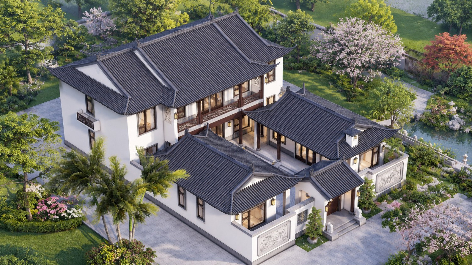 湖北孝感刘家二层三合院