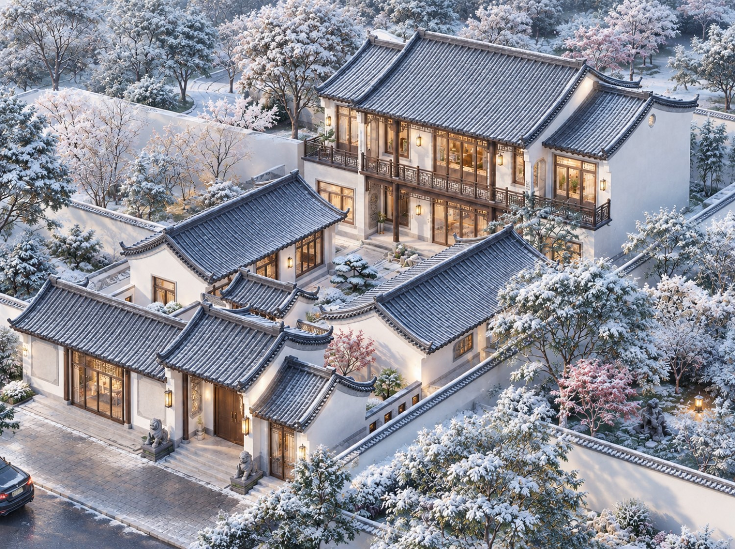 山东菏泽闫家二层中式四合院