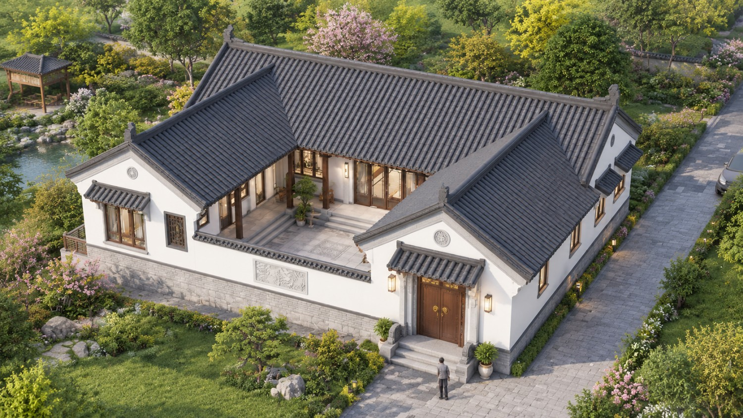 北京房山刘家一层中式三合院	