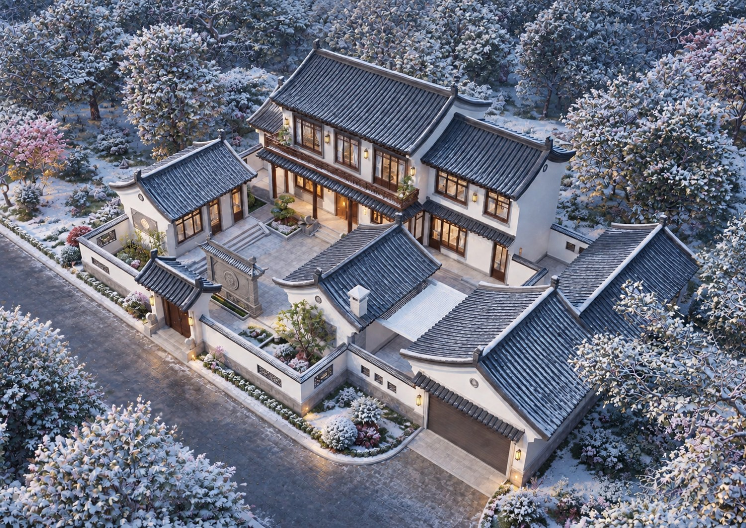 湖南常德刘家中式自建别墅	