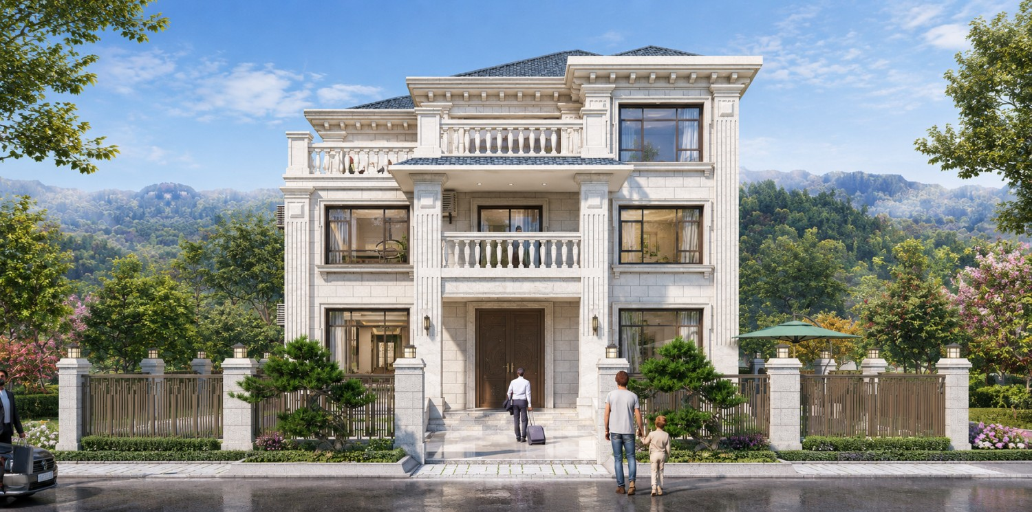 福建三明三层欧式自建别墅设计