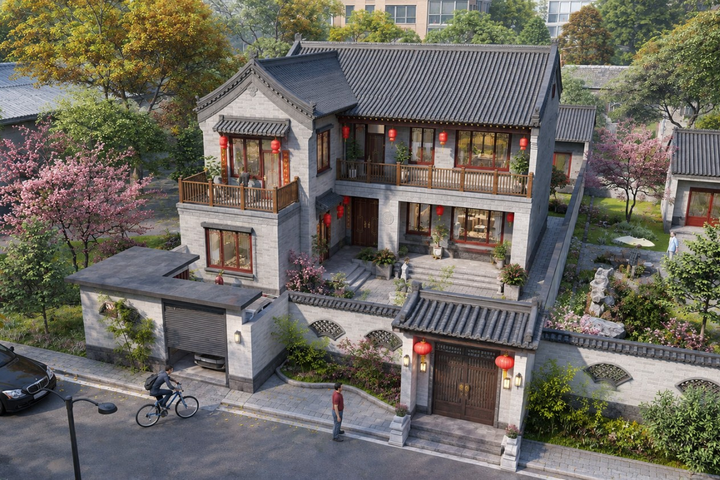 大同吴家中式免费别墅图纸