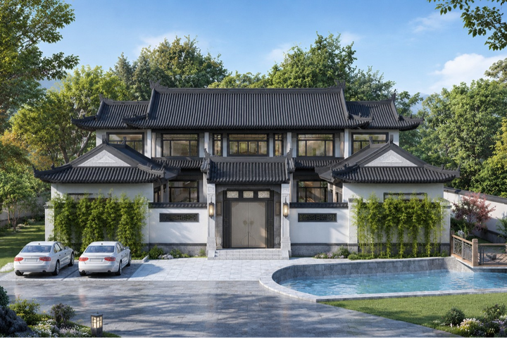 衡阳龚家中式三合院建房图纸