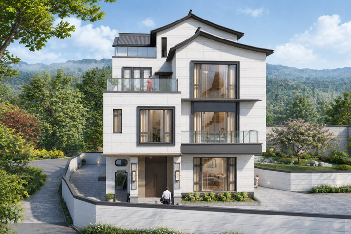 福建莆田林家四层新中式别墅