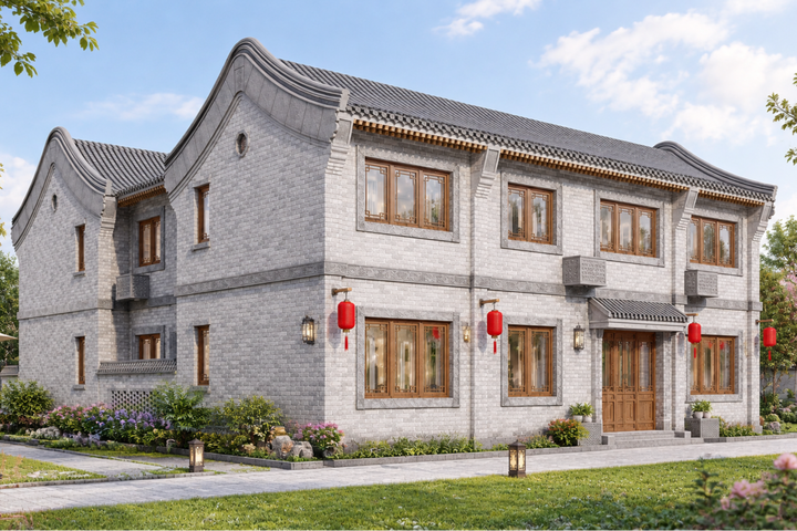 北京密云张家二层中式三合院