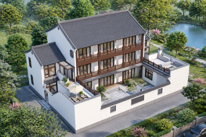 四川绵阳张家三层中式自建别墅