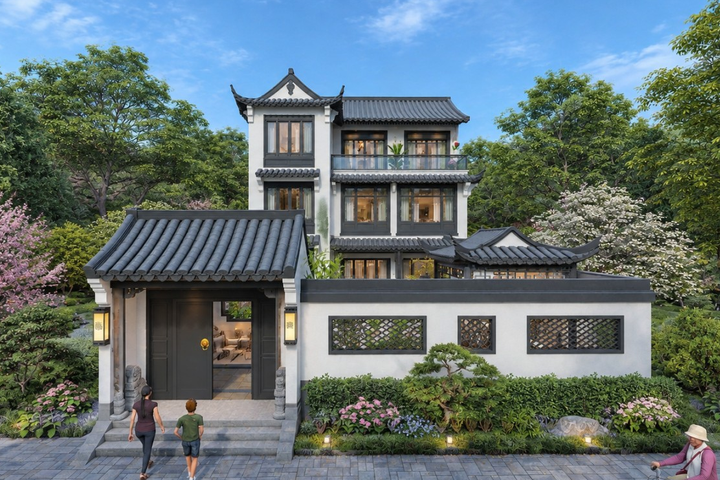 四川都江堰郑家中式宅院