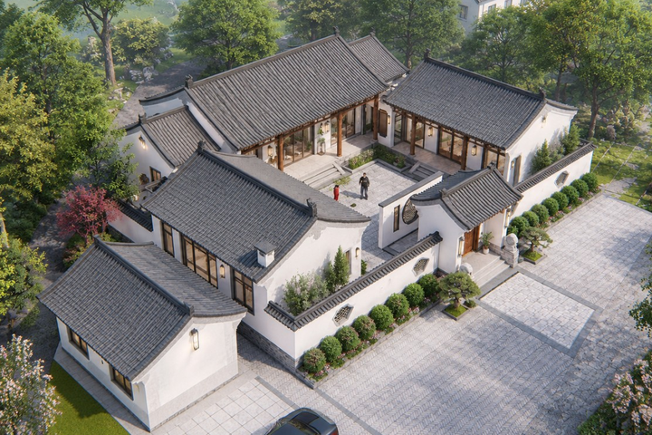 湖南浏阳李先生中式别墅图纸