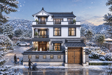 福建龙岩蒋家中式别墅