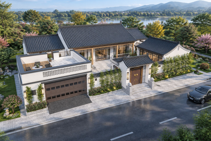 湖南邵阳石家新中式三合院
