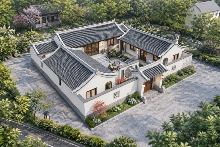 四川南充陈家中式三合院