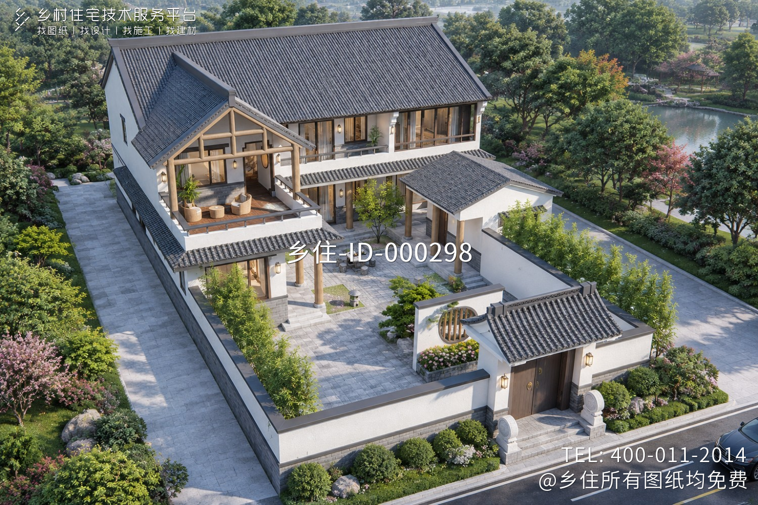 江西南昌二层新中式别墅自建房设计