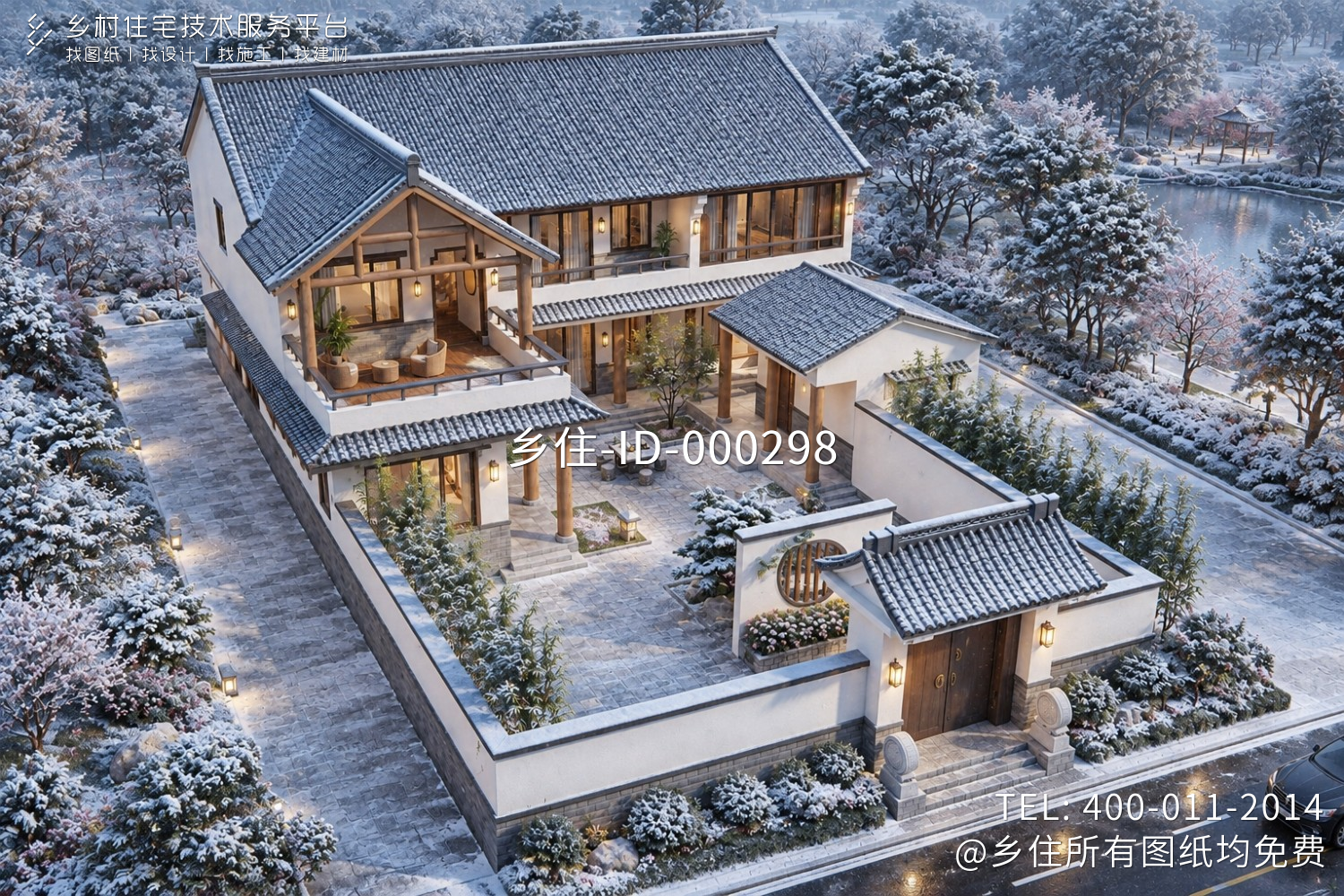 江西南昌二层新中式别墅自建房设计