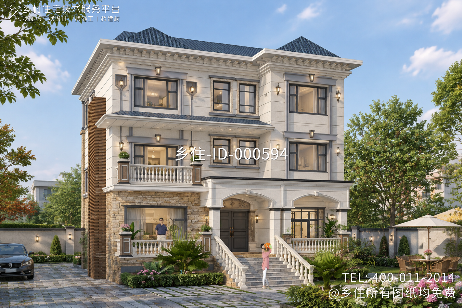 浙江余杭俞家欧式别墅图纸