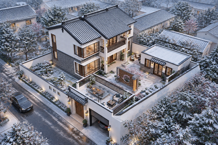 河南驻马店张家新中式三合院