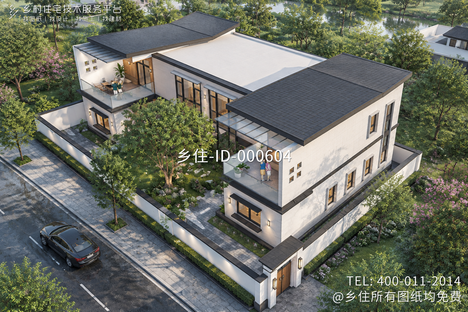 北京房山现代双拼别墅