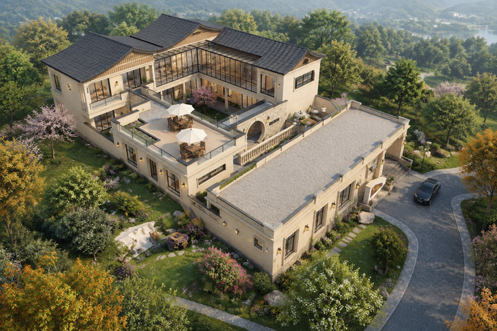 河北石家庄苑栋新中式四合院