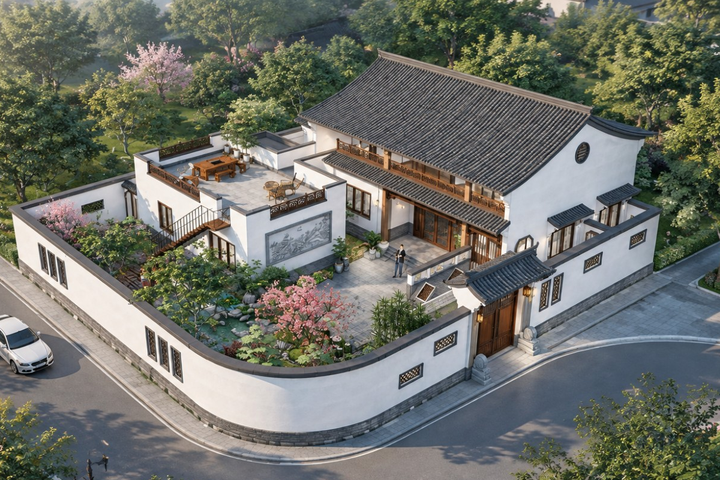 四川绵阳汪家中式别墅
