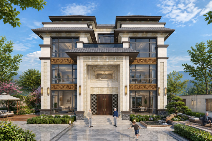 福建漳州陈家新中式别墅