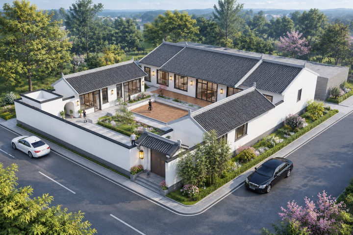 河北张家口丁家中式三合院
