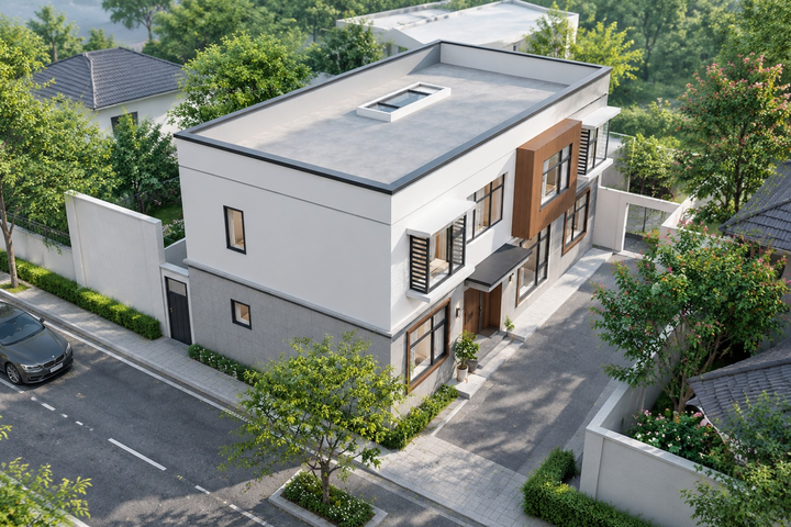 北京房山李家二层现代住宅