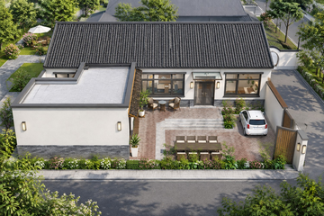 北京顺义张家一层新中式住宅