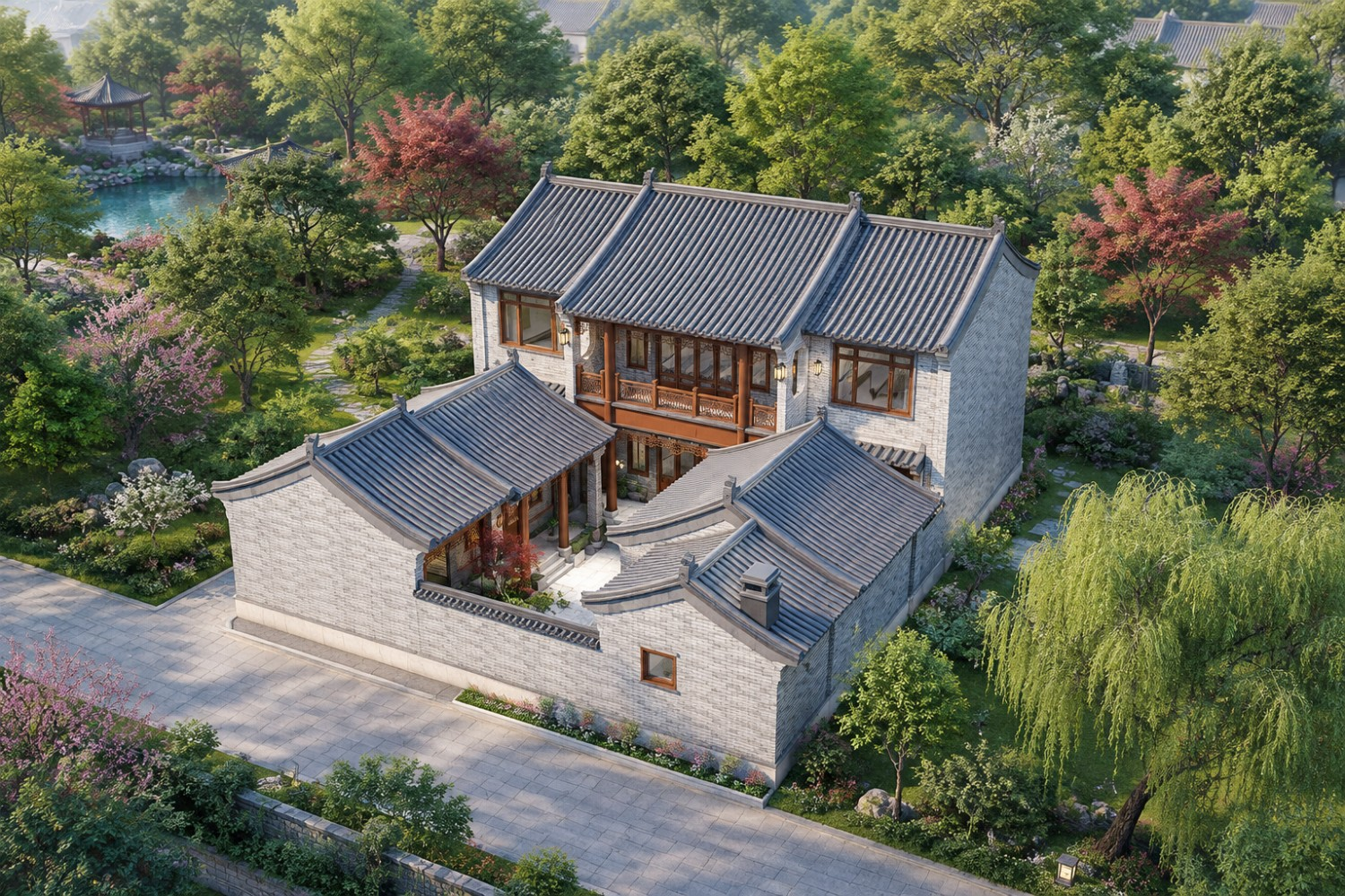 北京平谷王家中式别墅设计图纸