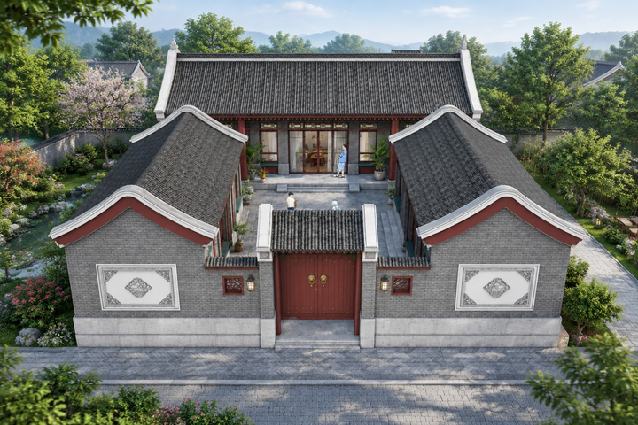 河北廊坊张家三合院
