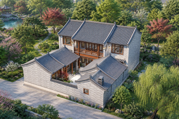 北京平谷王家中式别墅设计图纸