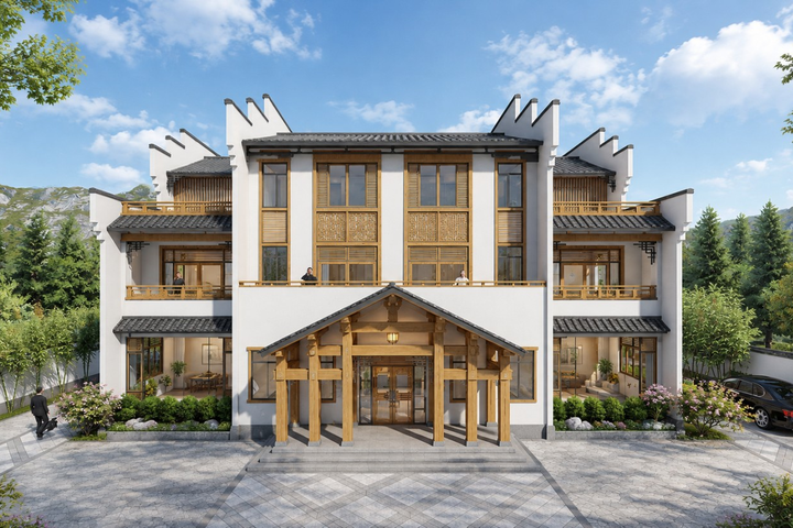 福建宁德吴家中式徽派别墅