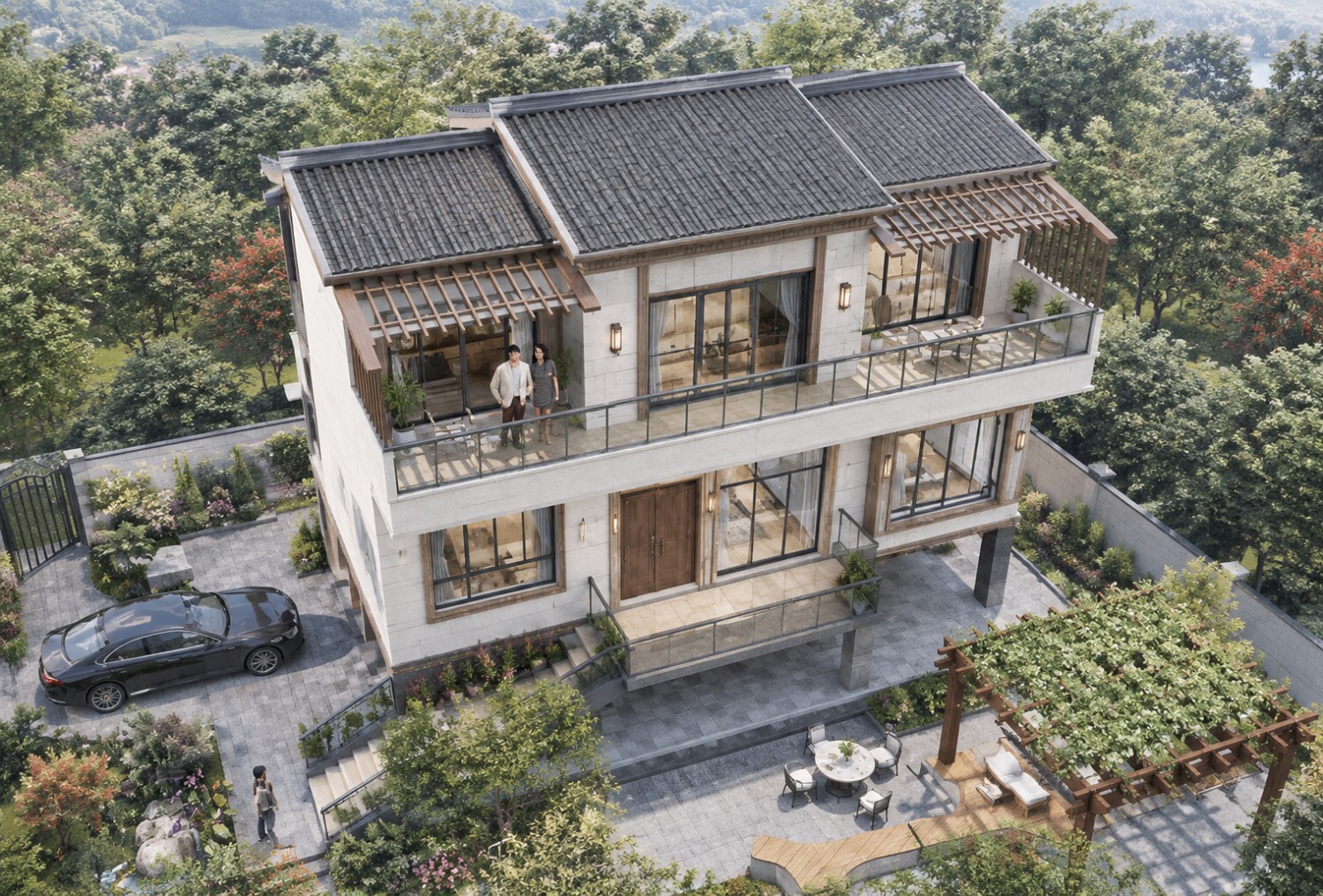 四川达州陈家新中式宅院