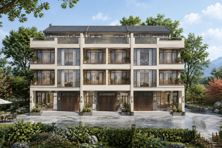 福建福州陈家新中式别墅