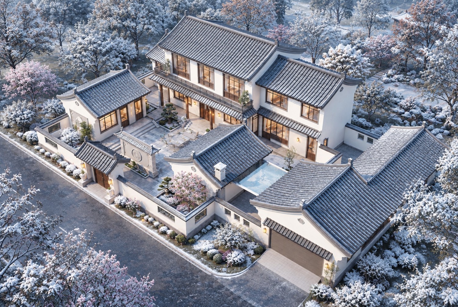 湖南常德刘家中式自建别墅	