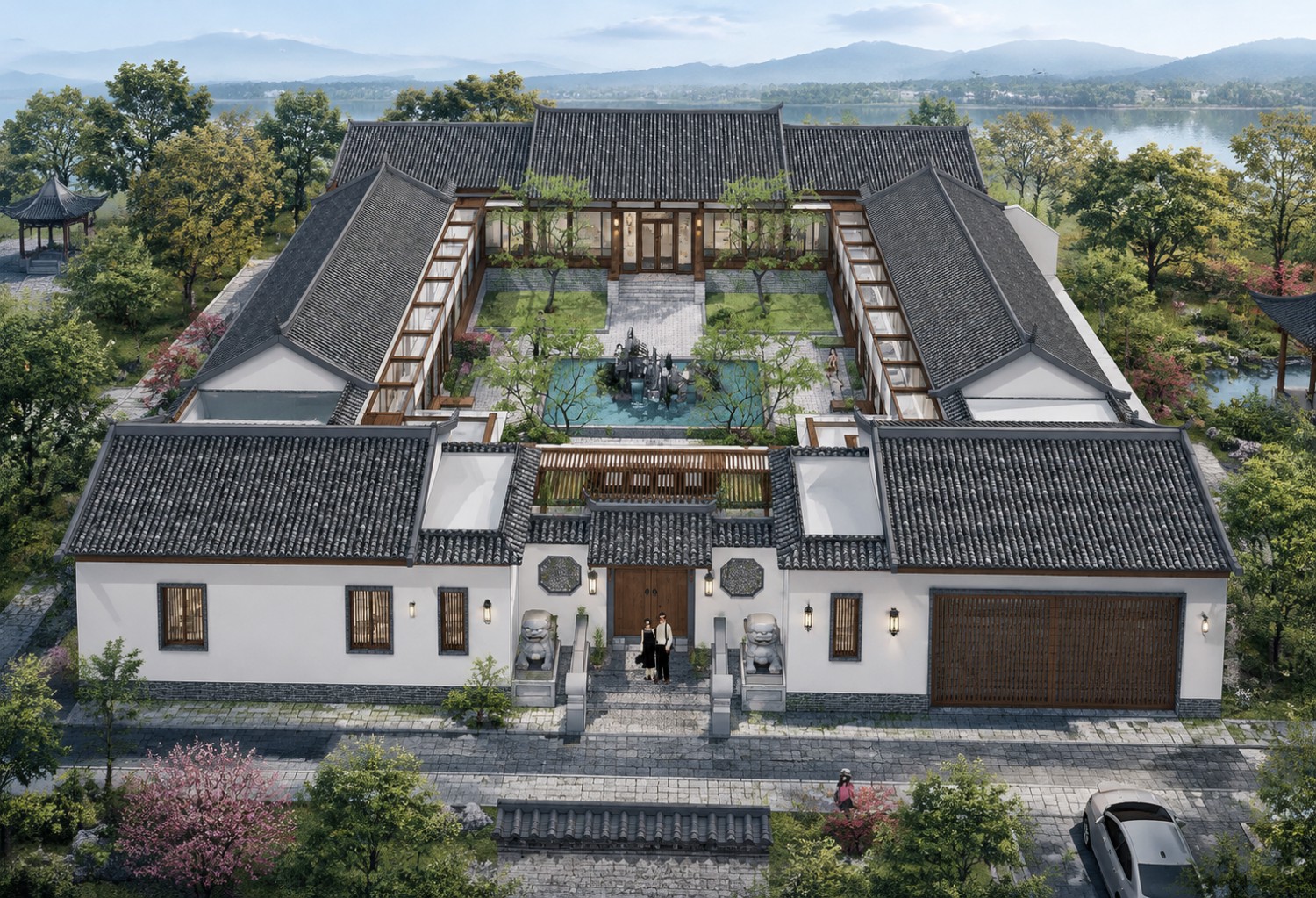北京房山一层中式四合院