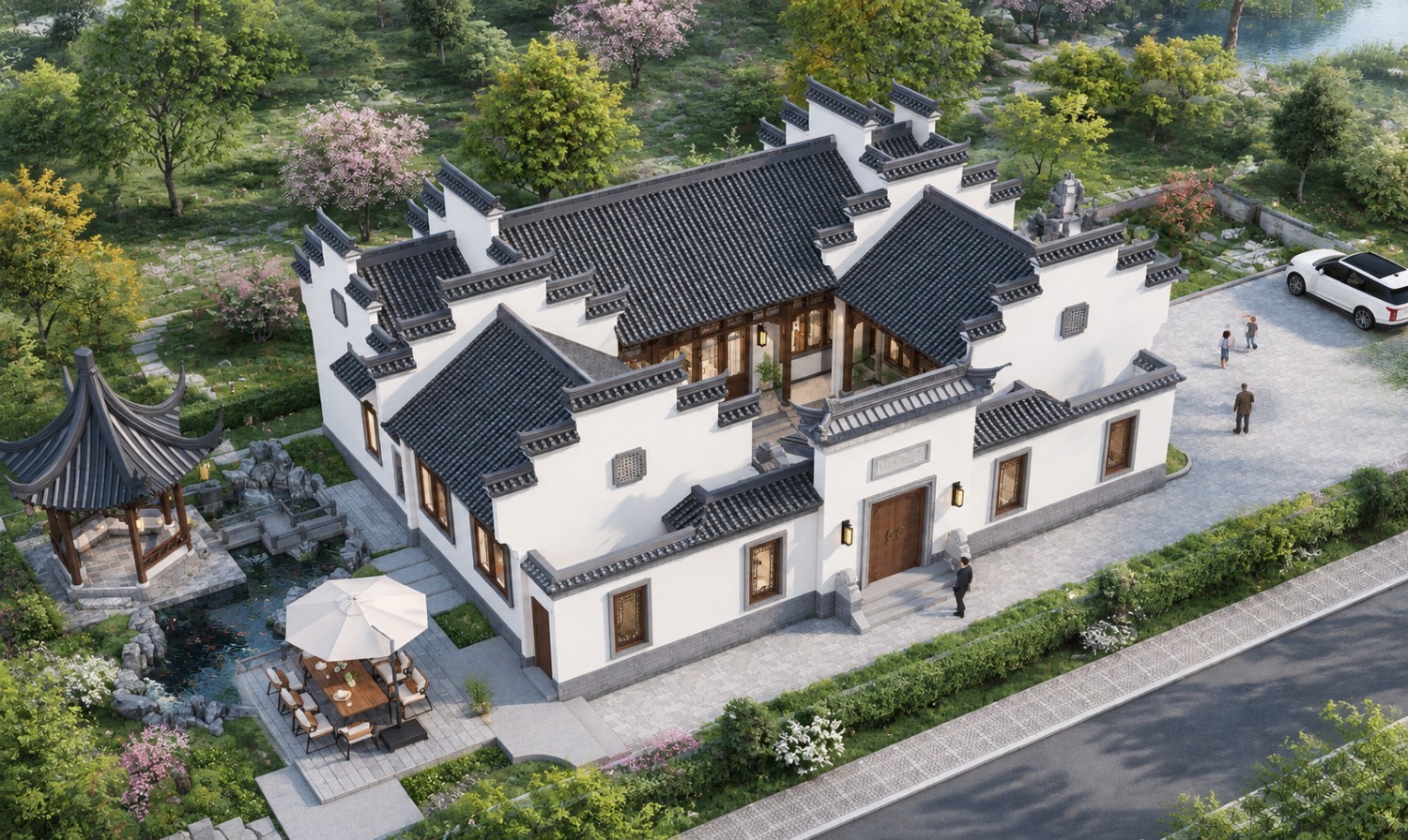 湖南郴州李家一层徽派三合院