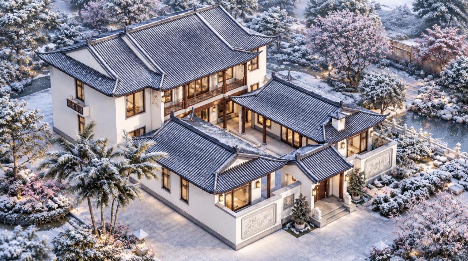 湖北孝感刘家二层三合院