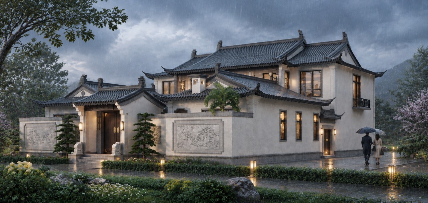 湖北孝感刘家二层三合院