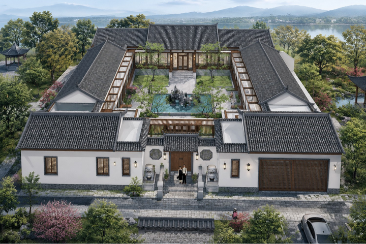 北京房山一层中式四合院