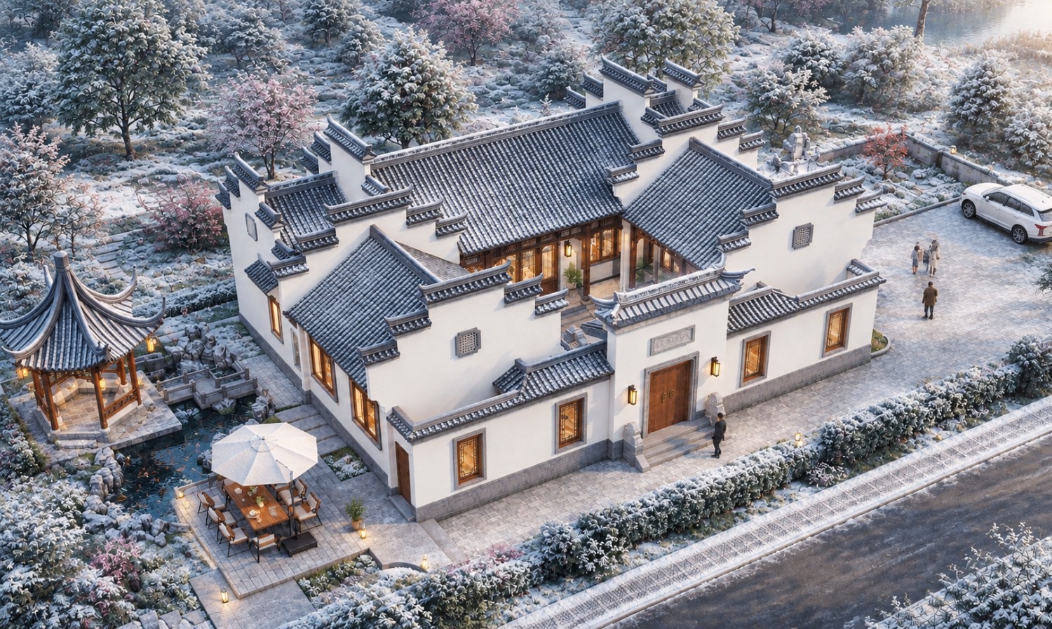 湖南郴州李家一层徽派三合院